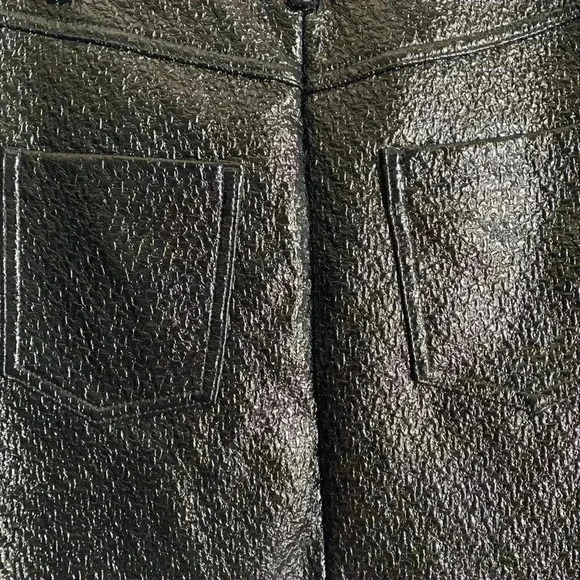Avantlook Textured Embossed Structured Black Retro Y2K Goth Coquette Skirt L - Picture 6 of 6